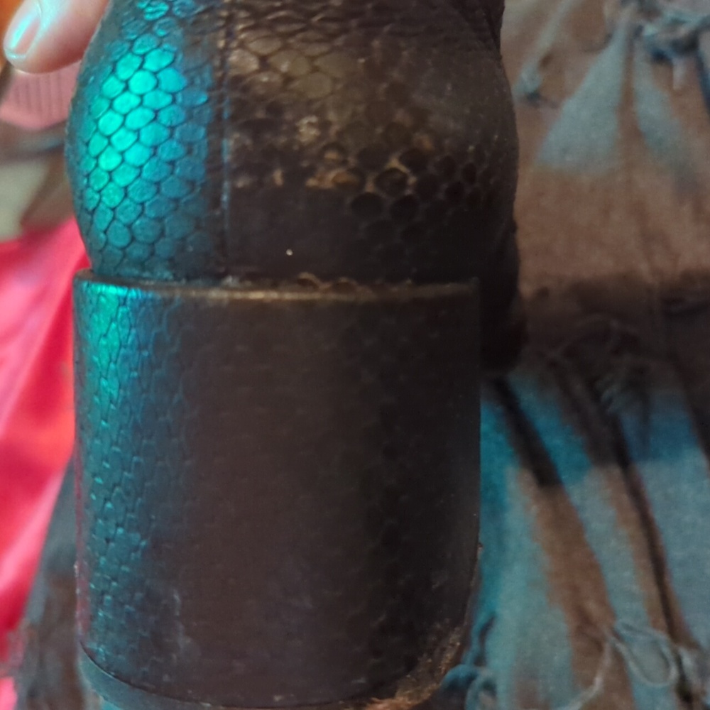 Labucq Blue and Black Snakeskin Loafers - Picture 4 of 4